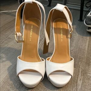 Shoe Republic LA Elegant White Heels